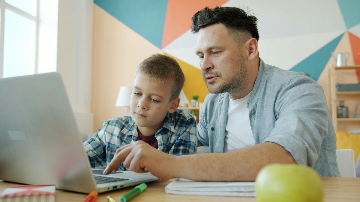 Parent and child learning together
